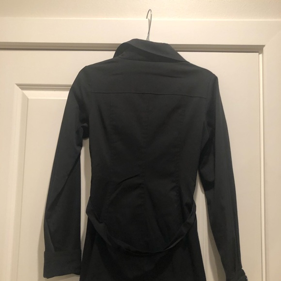 VERTIGO BLACK TRENCH COAT NWOT Size -XS. Great Coat - Picture 11 of 13